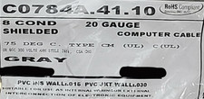 Carol C0784A 20/8C Shielded Tinned Copper Computer/Communication Cable /50ft