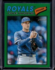 2026 Topps Heritage Cole Ragans #113 Royals Green Chrome Refractor /99