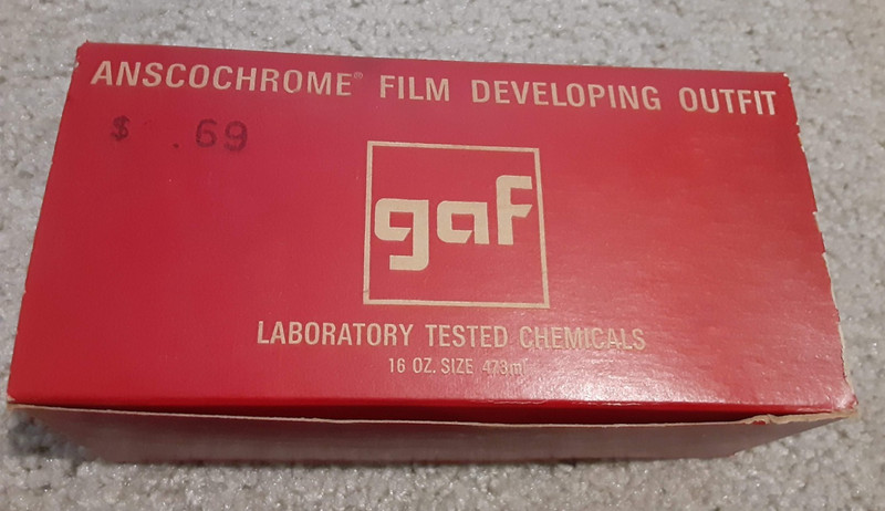 GAF Anscochrome Film Developing Outfit-Open Box- purchased at Korvette's in 1965