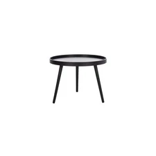 Home Fritz Black Tray Top Round Side Table