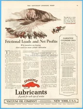 1921 Vacuum Oil Co Gargoyle Mobiloil Cylinder Lubrication Chart Net Profits Ad