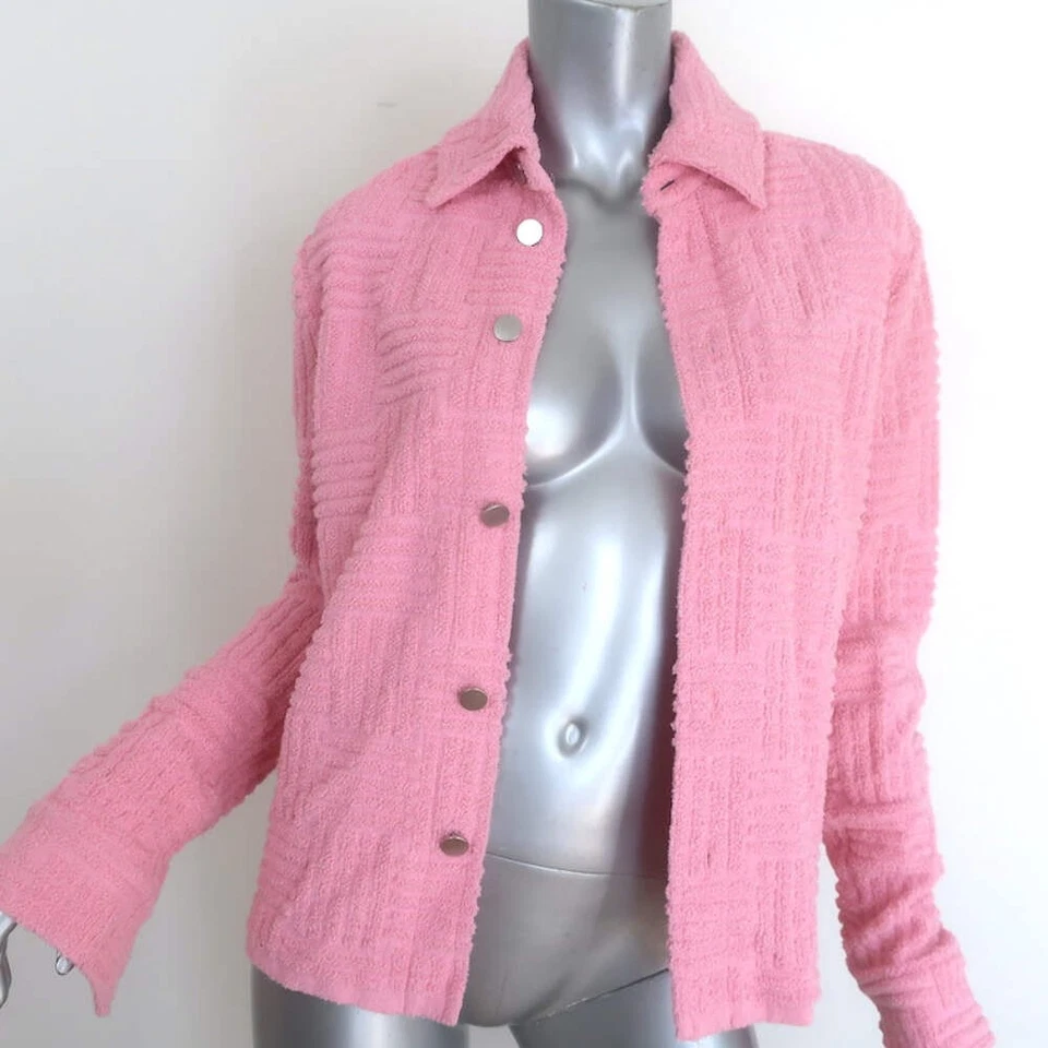 Chaqueta Toalla Bottega Veneta Jacquard Rosa Chicle Talla Extra Pequeña Foto 2 de 4