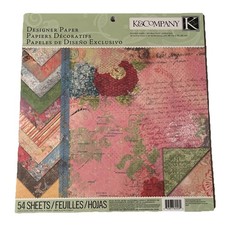 K Company Que Sera Sera Designer Paper Pad 12x12 54 Sheets Dbl Sided Scrapbook