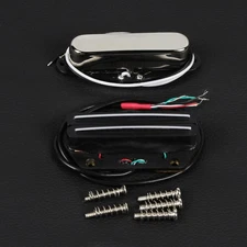 FLEOR Chrome Alnico 5 Hot Dual Rail & Single Coil Pickup N+B Set 13-14K