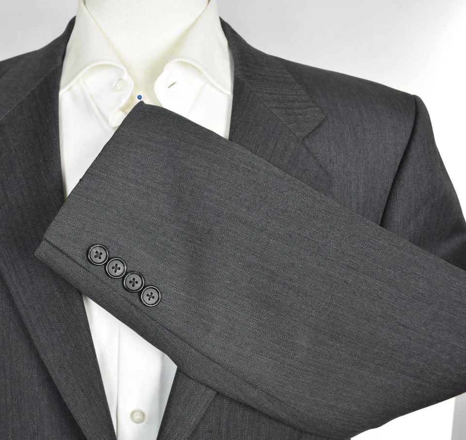 Hiras Tailor HK Bespoke Custom Men Made In England Fabric Wool Cashmere Suit 40R - Image 4 of 4