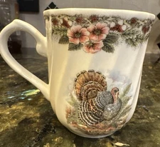 Vintage CHURCHILL Thanksgiving Turkey Myott Factory Archive Coffee Mug