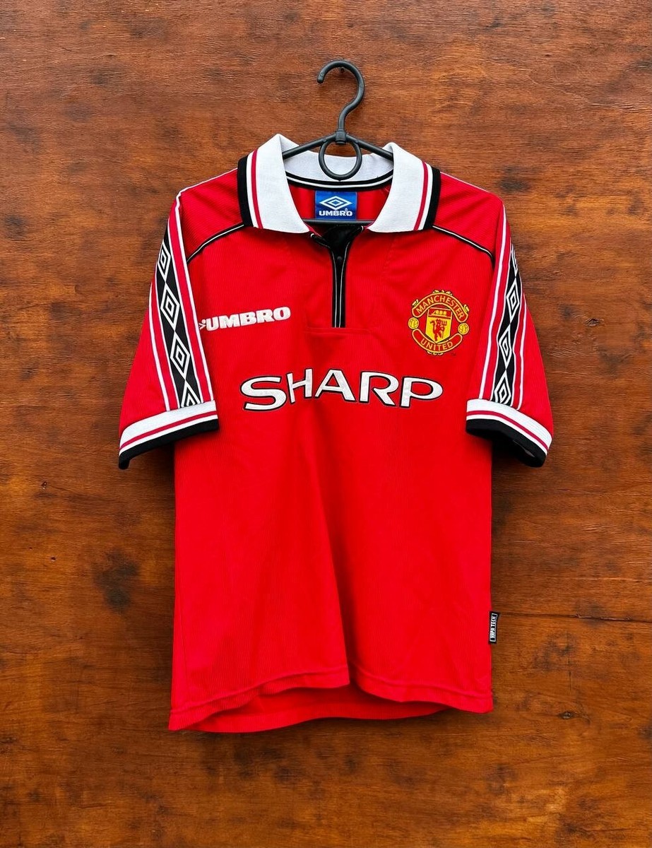 MANCHESTER UNITED 1998/2000 HOME FOOTBALL SHIRT JERSEY UMBRO SIZE
