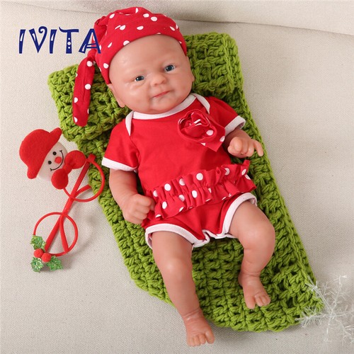 14inch Full Body Silicone Reborn Girl and Boy Doll Soft Lifelike Baby Xmas Gift - Picture 24 of 31
