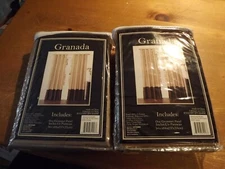 NEW pair LINED GRANADA DRAPES Bed Bath Beyond 108"W x 84" RET80 NIP taupe & choc