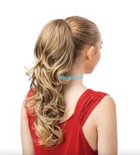 Aplus Synthetic Wavy Jaw Clip and Drawstring Only Me 18" Ponytail