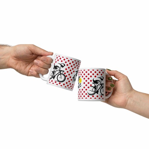Le Tour de France Ceramic Mug | Polka Dot Ceramic Cup **3 Day Turnaround** - Picture 8 of 9