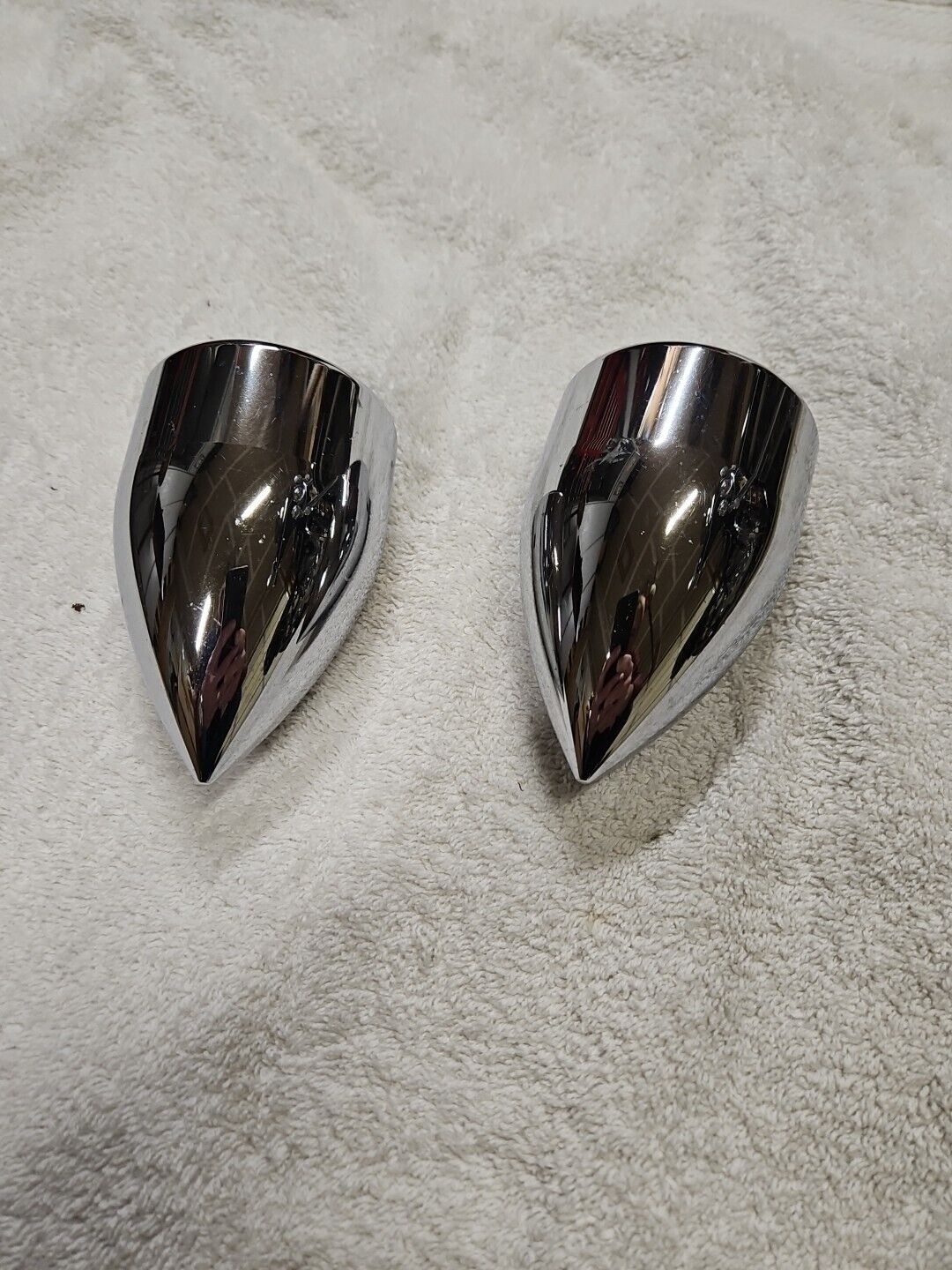 Aeromach  fork bullets front axle cap nut covers chrome Yamaha Road Star xv1600 