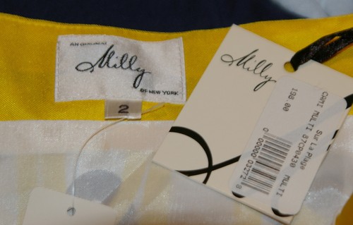 Nueva con etiquetas Cami Estampado Eslabón de Cadena Milly en Amarillo y Negro con 8 Botones Laterales Dorados Talla 2 - Imagen 7 de 7