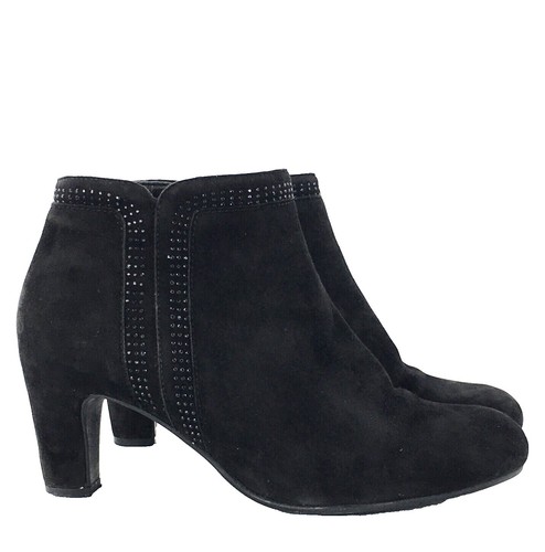 GABOR Sz 7 UK 4.5 Comfort Dorothy Ladies Casual Black Suede