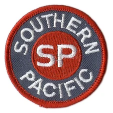 Patch- SOUTHERN PACIFIC Bullseye logo (SP) # 11721 -NEW -Free shipping