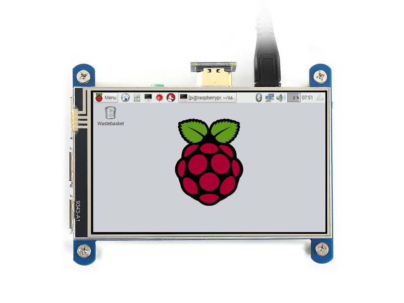 Waveshare 480x800 4inch Display Resistive Touch Screen HDMI LCD for Raspberry Pi