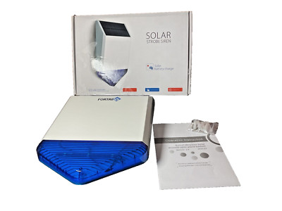 Solar Powered Wireless Outdoor Strobe Siren Fortress Total Security Alarm System