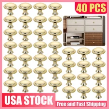 40PCS Gold Door Knobs Hardware Cabinet Handles Cupboard Drawer Kitchen Pulls NEW