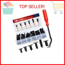 Nilight 146PCS Automotive Christmas Tree Clips Assortment -6 Most Common Sizes U