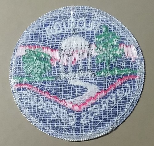 Vintage Cypress Gardens Florida 3" Toppa ricamata souvenir da viaggio anni '70 NUOVO - Foto 3 di 5