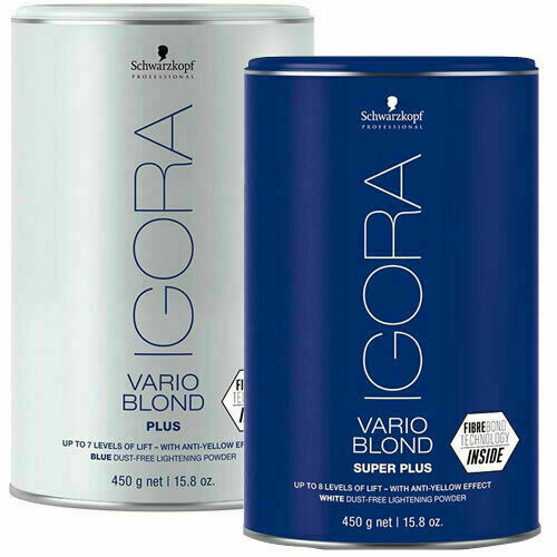 IGORA BLUE LIGHTENING POWDER450g2個 Schwarzkopf Igora Vario Blond Bleach Blue/White Powder 450g