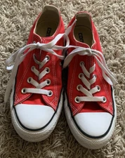 Converse Chuck Taylor All-Star Unisex Red Low Tops Size Men's 4 /Women's 6 Laces