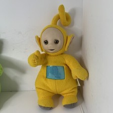 Vintage Teletubbies Plush Laa Laa Yellow 1998 Doll Playskool 16" Hasbro Talks