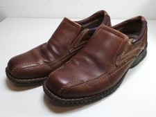 Men's Dockers Brown Leather Slip On Loafers Work Casual Size 10M