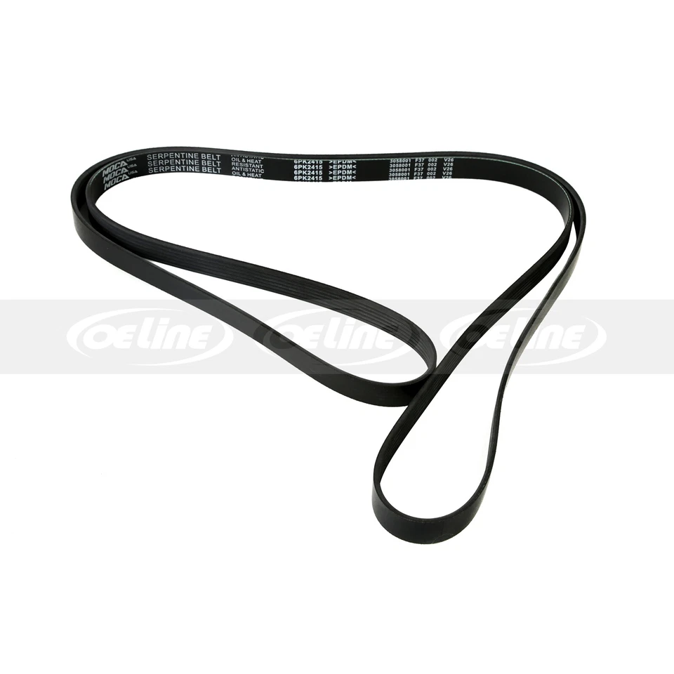 For Chevrolet GMC Audi Cadillac 4.3L 5.0L 5.7L EPDM Serpentine Belt 6PK2415 - Image 2 of 4