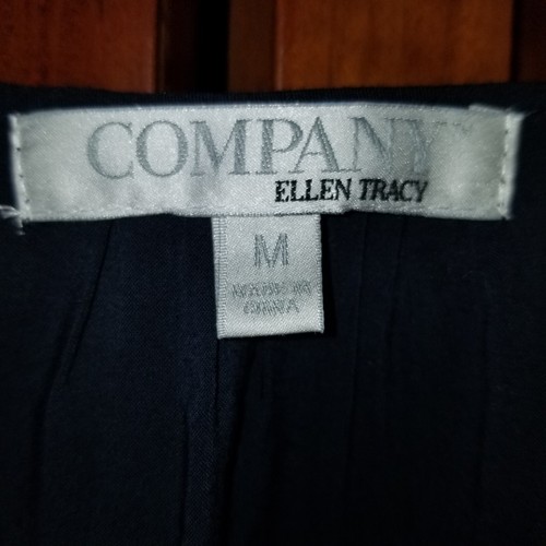 Company Ellen Tracy Black Sweater Shear Back Blue Gray Pulli Top Tunika Med - Bild 11 von 16