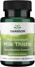 Swanson Full Spectrum Milk Thistle 500 Milligrams 30 Capsules 