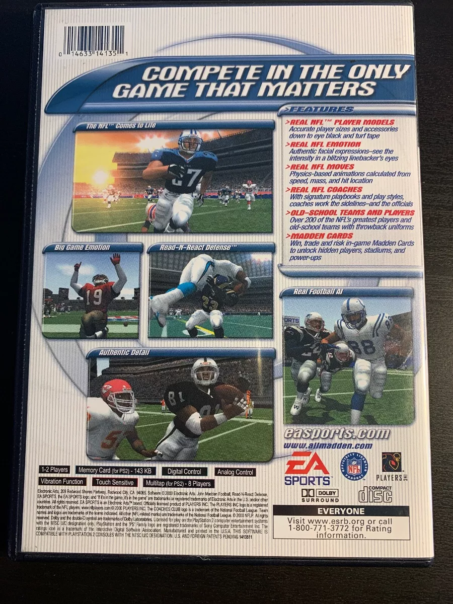 Madden nfl best sale 2001 ps2