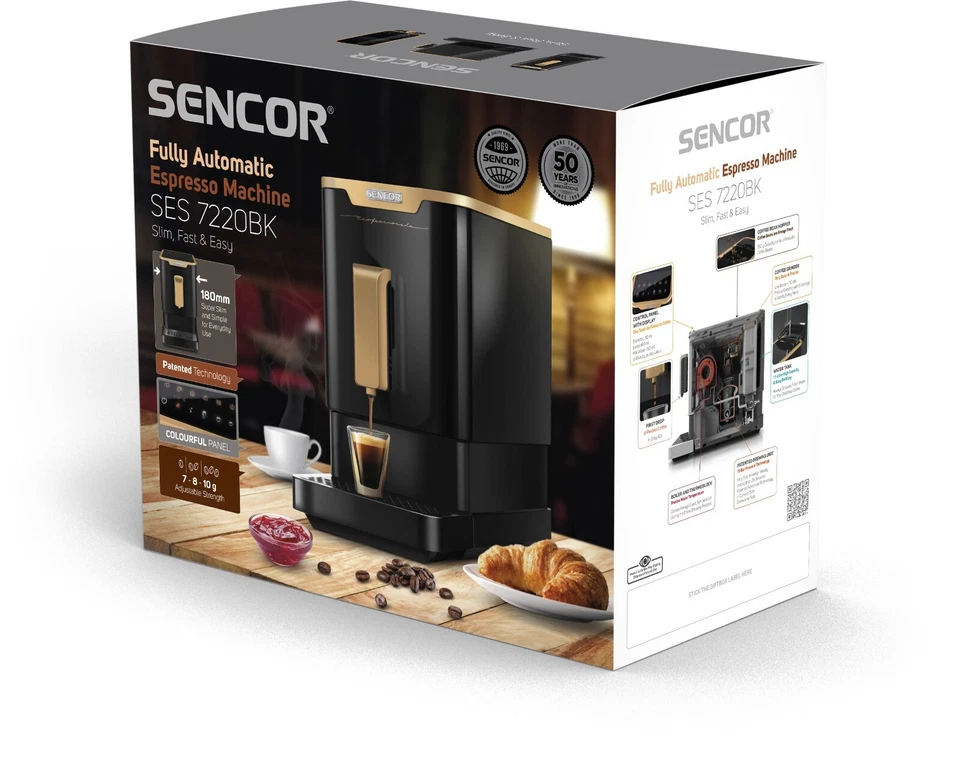 Macchina da caffè Automatica Sencor SES 7220BK - macina caffè in chicchi grani - Immagine 2 di 4