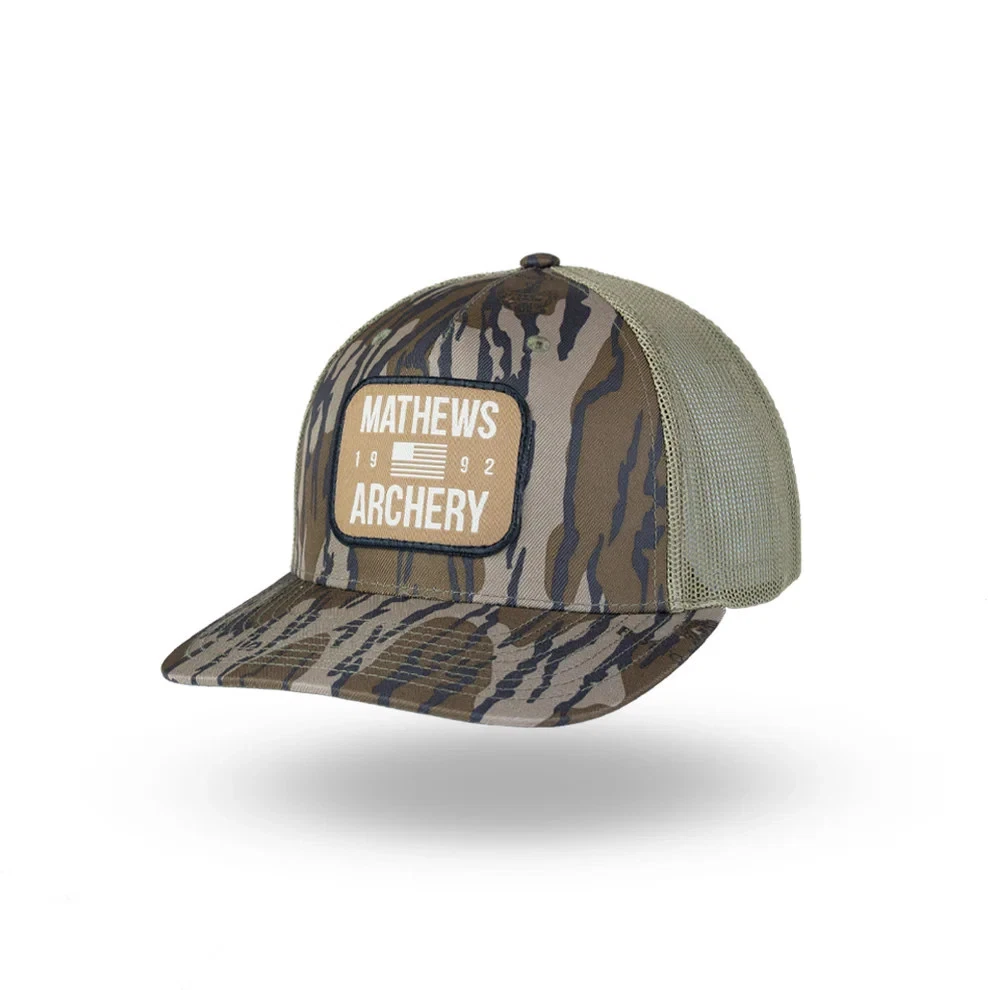 Mathews Archery "Bottomland" Mossy Oak Camo Richardson 112 Baseball Cap/Hat