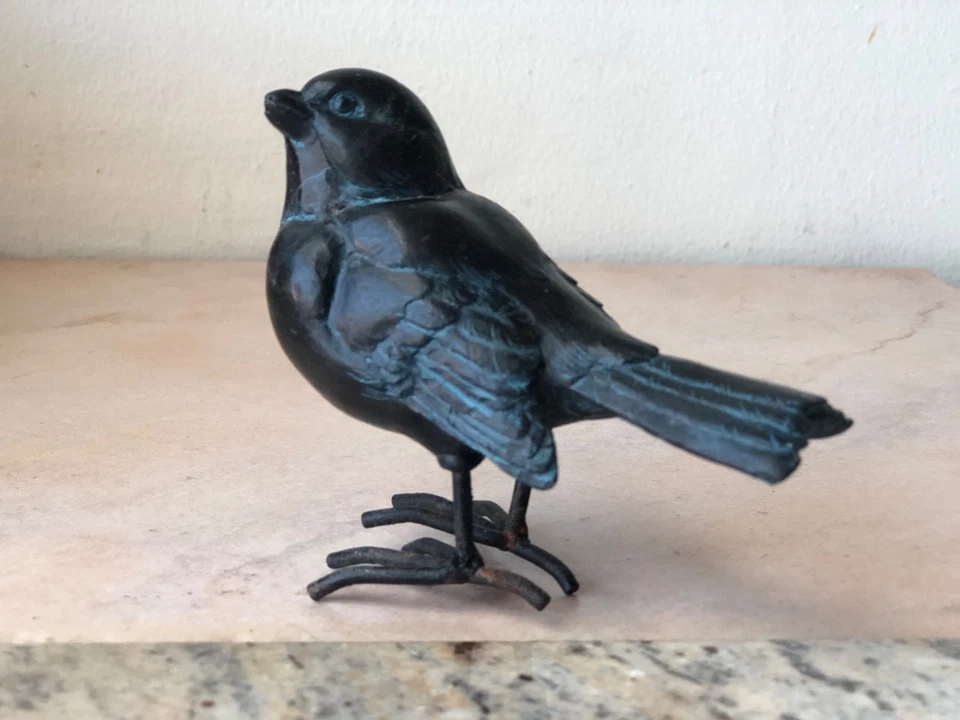 Elegante estatuilla de pájaro vintage - decoración de casa / hogar / jardín Foto 3 de 4