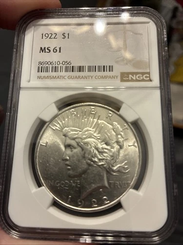 1922 ms61 peace dollar NGC