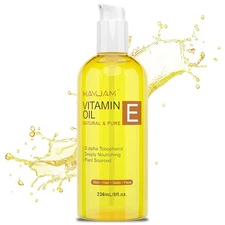 Organic Vitamin E Oil 50,000 IU for Skin, Pure & Natural 8 Fl Oz (Pack of 1) 