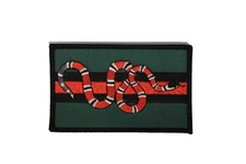 Embroidered Iron-on Designer Snake Logo Fashion Clothing Patch