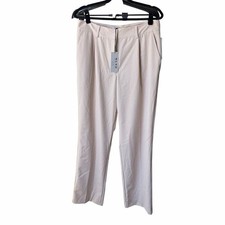 Na-Kd Cream Wide-Leg Pants Size 8 | High-Rise Tailored Trousers