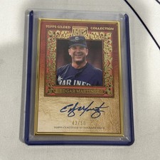 Edgar Martinez 2025 Topps Gilded Gold Framed HOF Auto /50