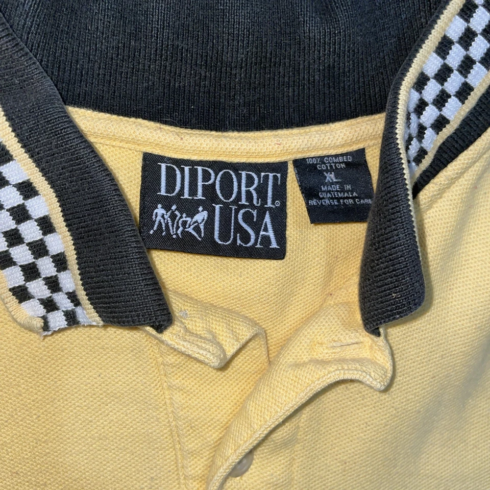 Polo De Colección Delphi Indy Racing Amarillo Negro Blanco Retro Indycar Ash City XL Foto 4 de 4