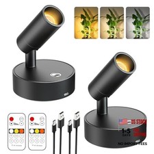 LED Wireless Spotlight Indoor, Rechargeable Battery Uplighting Indoor Black