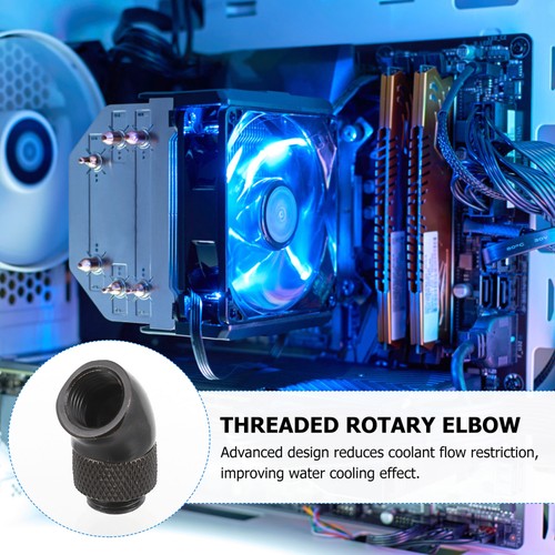 2 PCS Computer Water-cooled Elbow Cooling Connector Stop Fitting - 第 7/12 張圖片