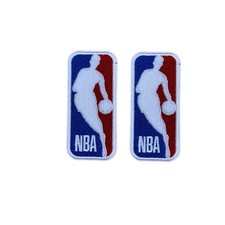 Set of 2 NBA LOGO EMBROIDERED IRON ON PATCH 1 X 2.5"  FREE SHIP