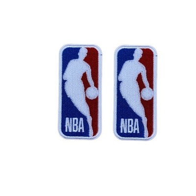 Set of 2 NBA LOGO EMBROIDERED IRON ON PATCH 1 X 2.5''  FREE SHIP