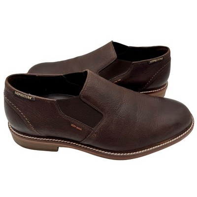 Mephisto Air-Jet Leather Loafers Comfort Slip On Mens 9 Brown Portugal Timeless