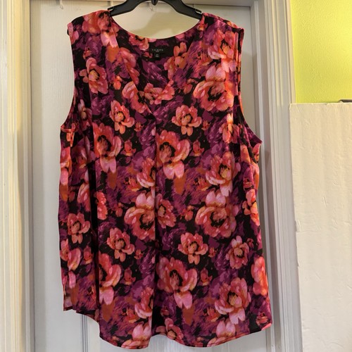 Talbots Pink & Purple Floral Sleeveless Blouse - 第 1/7 張圖片