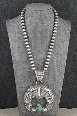 Turquoise & Sterling Silver Necklace - Roland Dixson