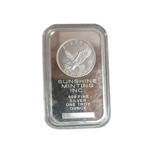 Sunshine Minting Inc. One Ounce Silver Bar – 1 Troy Oz Bullion