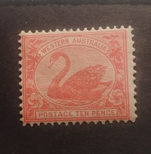 Australia Western Australia Swan 1 Penney Mint Hinged